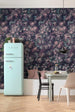 Komar Botanique Aubergine Non Woven Wall Mural 300x280cm 6 Panels Ambiance | Yourdecoration.com