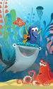 Komar Finding Dory Aquarell Non Woven Wall Mural 150x250cm 3 Panels | Yourdecoration.com