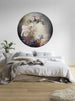 Komar Flemish Flowers Wall Mural 125x125cm Round Ambiance | Yourdecoration.com