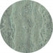 Komar Green Marble Wall Mural 125x125cm Round | Yourdecoration.com