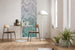 Komar Herringbone Mint Non Woven Wall Mural 100x250cm 1 baan Ambiance | Yourdecoration.com