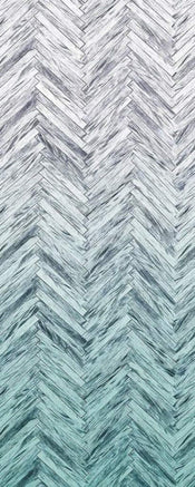 Komar Herringbone Mint Non Woven Wall Mural 100x250cm 1 baan | Yourdecoration.com