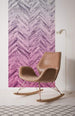 Komar Herringbone Pink Non Woven Wall Mural 100x250cm 1 baan Ambiance | Yourdecoration.com