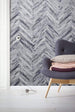 Komar Herringbone Pure Non Woven Wall Mural 400x250cm 4 Panels Ambiance | Yourdecoration.com