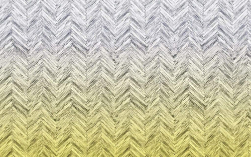 Komar Herringbone Yellow Non Woven Wall Mural 400x250cm 4 Panels | Yourdecoration.com