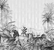 Komar Lion King Monochrome Non Woven Wall Mural 300x280cm 6 Panels | Yourdecoration.com