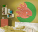 Komar Little Dino Proto Self Adhesive Wall Mural 125x125cm Round Ambiance | Yourdecoration.com