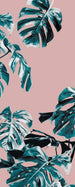 Komar Monstera Rose Blauw Non Woven Wall Mural 100x250cm 1 baan | Yourdecoration.com