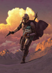 Komar Non Woven Wall Mural Iadx4 020 Mandalorian Escape | Yourdecoration.com