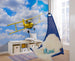 Komar Biplane Non Woven Wall Mural 400x250cm 8 Panels Ambiance | Yourdecoration.com