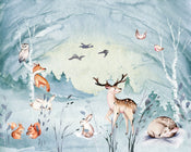 Komar Non Woven Wall Mural Iax7 0038 Animal Sleepover | Yourdecoration.com