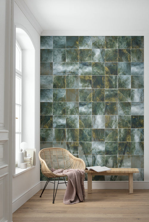 Komar Non Woven Wall Mural Inx4 045 Palm Puzzle Interieur | Yourdecoration.com