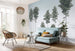 Komar Pines Non Woven Wall Mural 400x280cm 4 Panels Ambiance | Yourdecoration.com