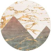 Komar Precious Peaks Wall Mural 125x125cm Round | Yourdecoration.com