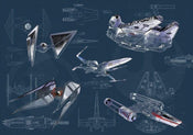 Komar Star Wars Blueprint Dark Non Woven Wall Mural 400x280cm 8 Panels | Yourdecoration.com