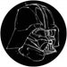 Komar Star Wars Ink Vader Self Adhesive Wall Mural 125x125cm Round | Yourdecoration.com