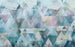 Komar Triangles Blue Non Woven Wall Mural 400x250cm 4 Panels | Yourdecoration.com