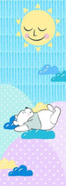 Komar Winnie Pooh Take a Nap Non Woven Wall Mural 100x280cm 2 Panels | Yourdecoration.com