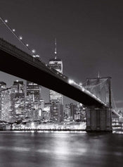 Wizard+Genius Brooklyn Bridge NY Non Woven Wall Mural 192x260cm 4 Panels | Yourdecoration.com