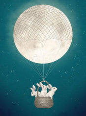 Wizard+Genius Moonbunnies Non Woven Wall Mural 192x260cm 4 Panels | Yourdecoration.com