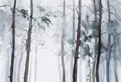 Wizard+Genius Watercolour Forest Non Woven Wall Mural 384x260cm 8 Panels | Yourdecoration.com