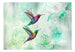 Wall Mural - Colourful Hummingbirds Green 100x70cm - Non-Woven Murals